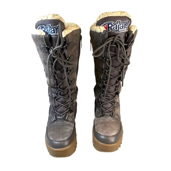 Pajar Women's Greenland Winter Snow Boots Gray Women's 39 8/8.5