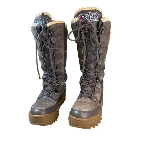 Pajar Women's Greenland Winter Snow Boots Gray Women's 39 8/8.5