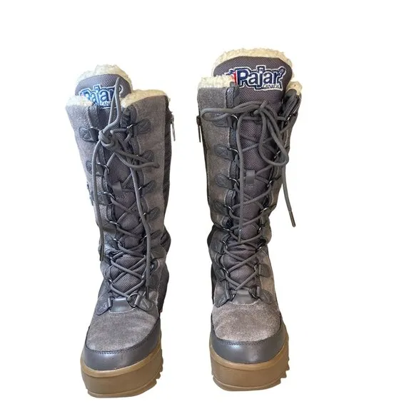 Pajar Women's Greenland Winter Snow Boots Gray Women's 39 8/8.5