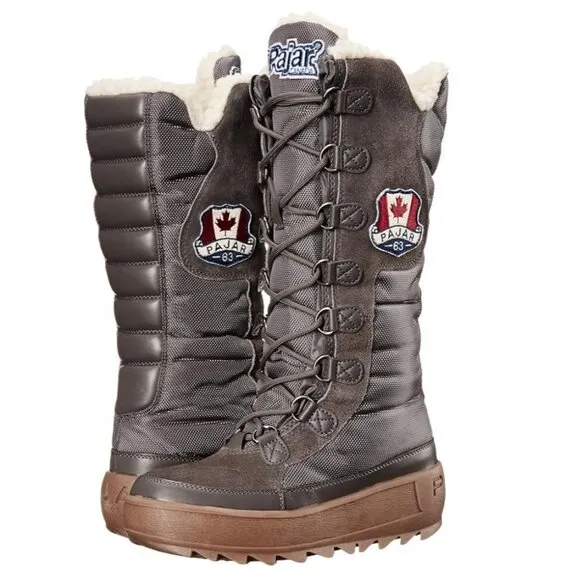 Pajar Women's Greenland Winter Snow Boots Gray Women's 39 8/8.5