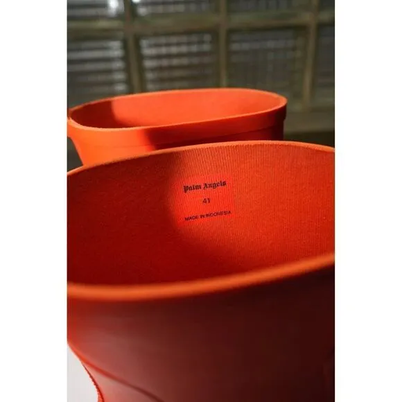 Palm Angels Rubber Snow Boots Orange Size 41 Women's with Box