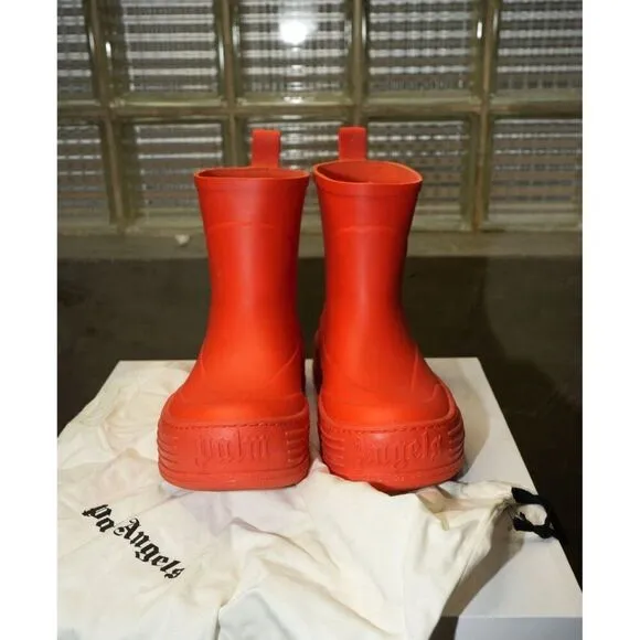Palm Angels Rubber Snow Boots Orange Size 41 Women's with Box