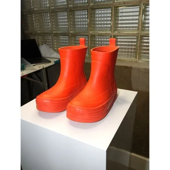 Palm Angels Rubber Snow Boots Orange Size 41 Women's with Box