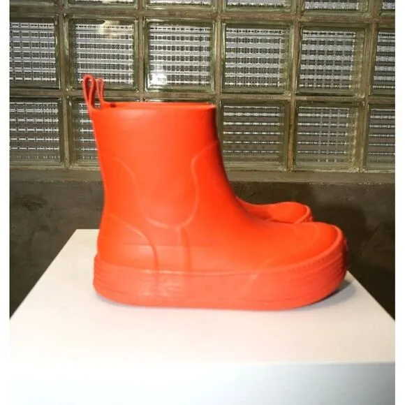 Palm Angels Rubber Snow Boots Orange Size 41 Women's with Box