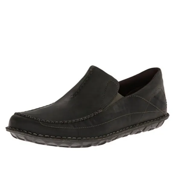 Patagonia Men's Pau Leather Slip-On Casual Walking Comfort Moc Shoes Olive Night