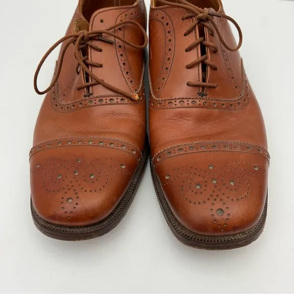 Paul Stuart Leather Oxfords Shoes Brown