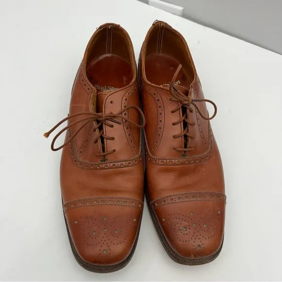 Paul Stuart Leather Oxfords Shoes Brown