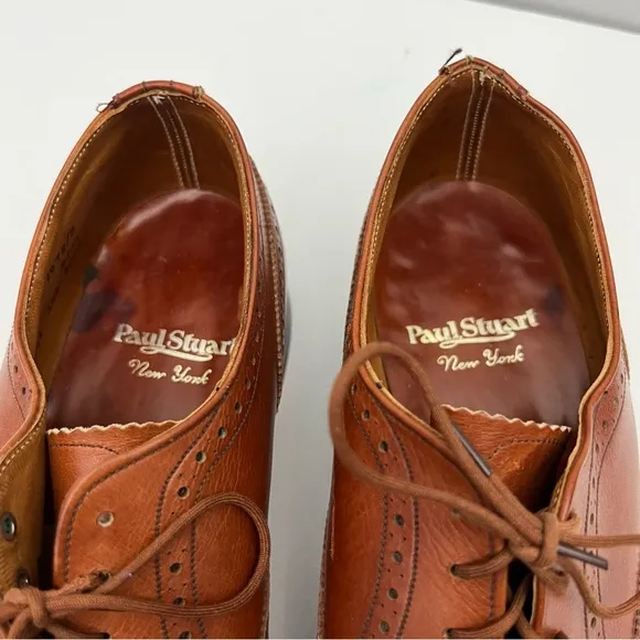 Paul Stuart Leather Oxfords Shoes Brown