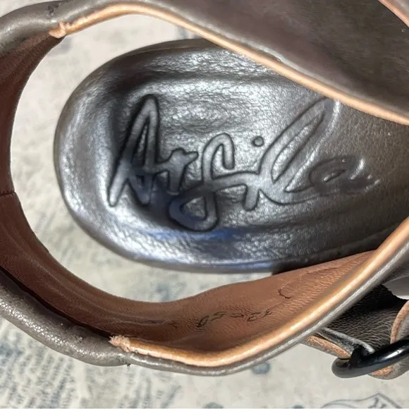 PEPE MONJO ARGILA Brown Leather Ankle Strap Heel Shoes