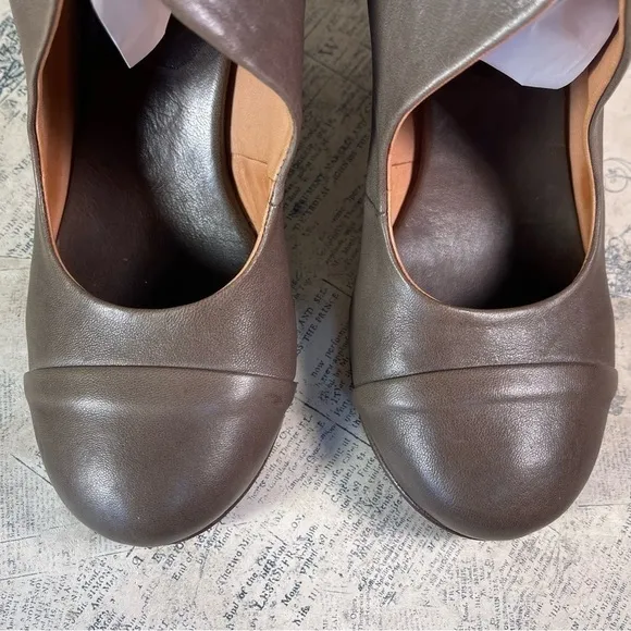 PEPE MONJO ARGILA Brown Leather Ankle Strap Heel Shoes
