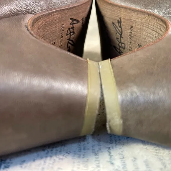 PEPE MONJO ARGILA Brown Leather Ankle Strap Heel Shoes