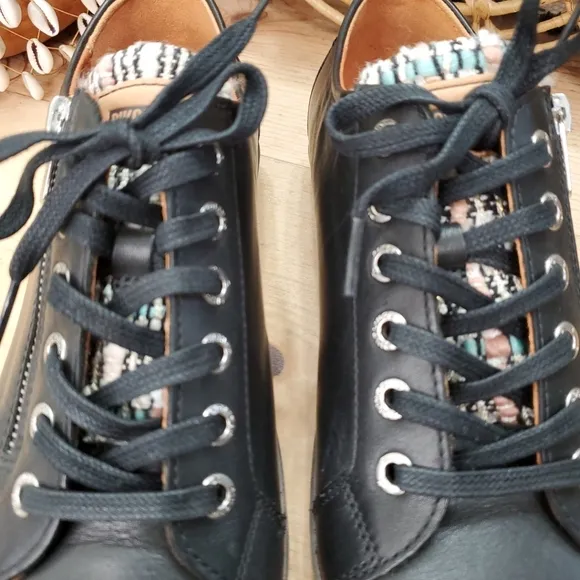 Pikolinos Womens 9.5-10/41 Shoes Lagos Casual Lace Up Low Profile Zip-Up Leather