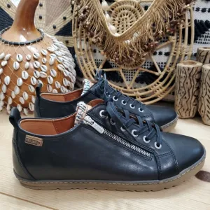 Pikolinos Womens 9.5-10/41 Shoes Lagos Casual Lace Up Low Profile Zip-Up Leather