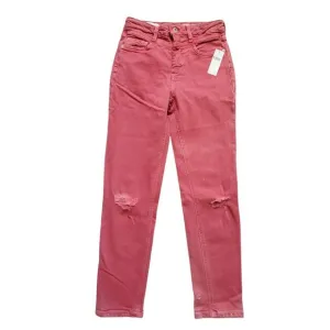 Pilcro And The Letterpress The High-Rise Slim Jeans Women 25 Pink Distressed NWT