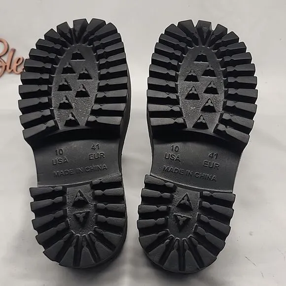 PLAY JEFFREY CAMPBELL BIGGIE 2 LUG CHUNK SOLE LADIES CLOGS 10⚫️BLACK⚫️NWOB CUTE