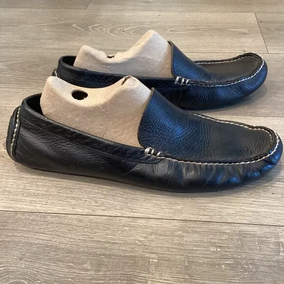 Polo Ralph Lauren Men Terrence Leather Driving Shoes 10.5 Moccasin Black Classic