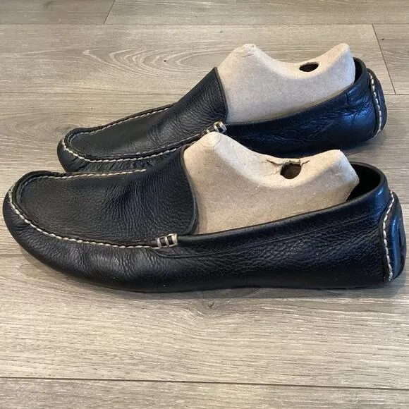 Polo Ralph Lauren Men Terrence Leather Driving Shoes 10.5 Moccasin Black Classic