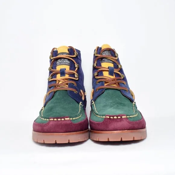 Polo Ralph Lauren Suede Corduroy Color Block Ranger Boots Men's