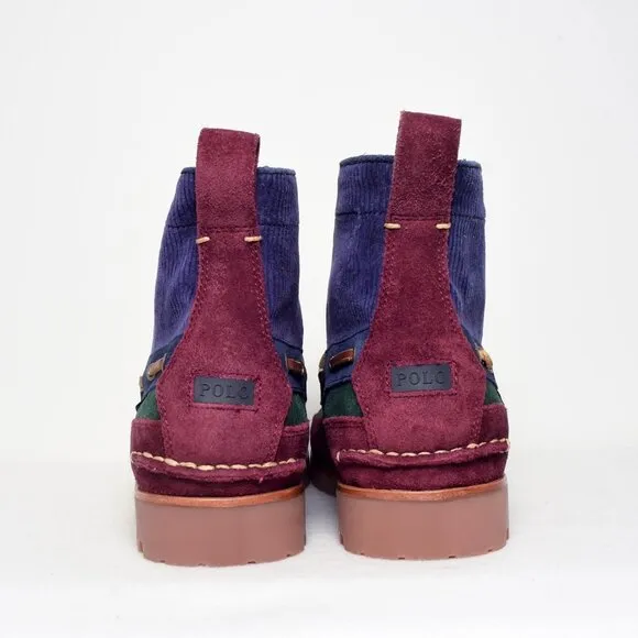 Polo Ralph Lauren Suede Corduroy Color Block Ranger Boots Men's