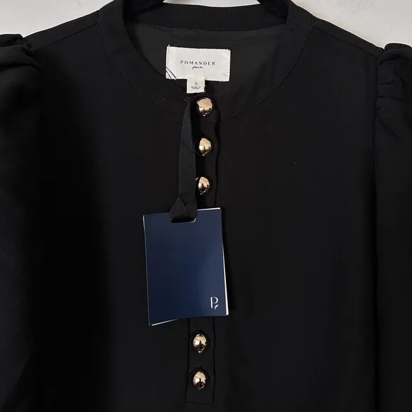 POMANDER PLACE Black Samantha Dress
