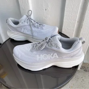 Pre- Owned Men Hoka One One Bondi 8 Running Shoes 1123202 LRNC Size 12 D