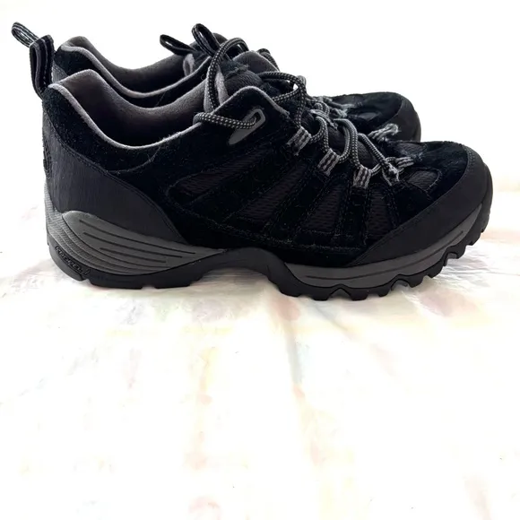 Propel Bass Leather Trail hiking Black shoes lace up SZ 8 M NWOT