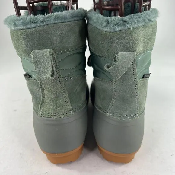 Propet Ingrid Womens Green Thyme Cold Weather Boots US 10 Whide WTPF Winter Boot
