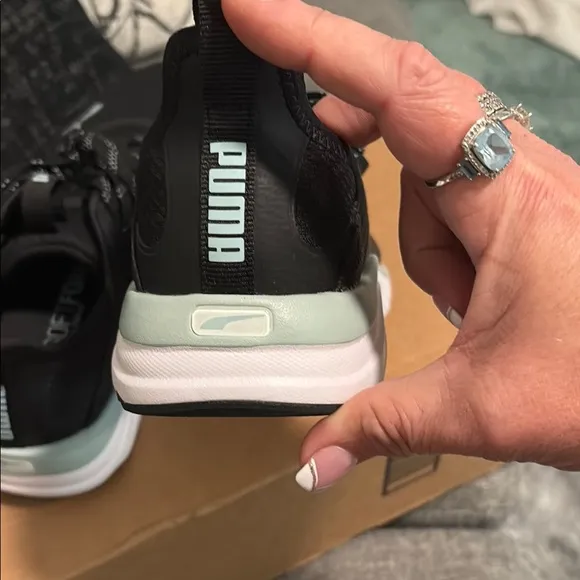 Puma Black and White Athletic Shoes