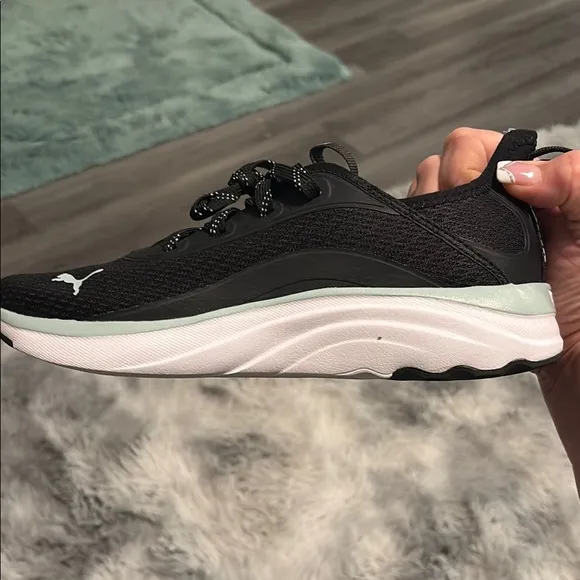 Puma Black and White Athletic Shoes