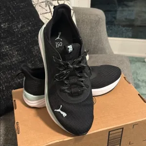 Puma Black and White Athletic Shoes