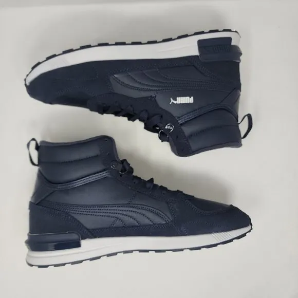 Puma Graviton Mid Sneakers Mens 11.5 Blue Casual Shoes Logo Suede Fabric Upper