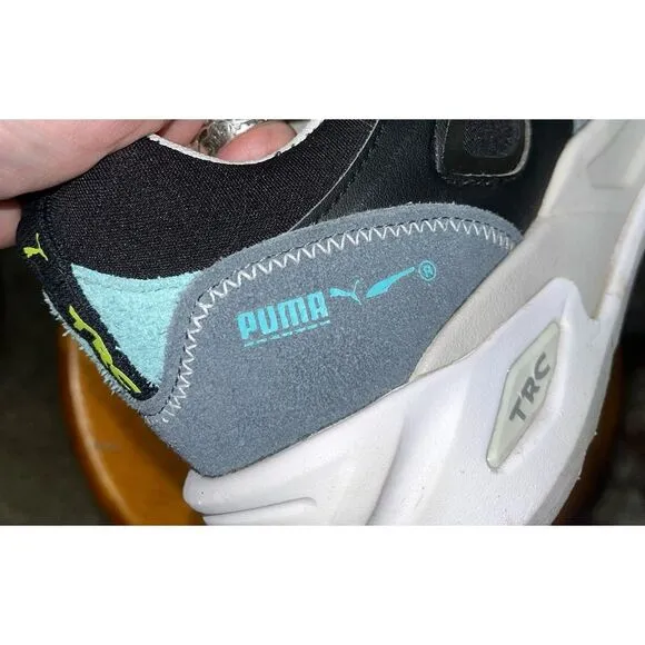 Puma Men Casual TRC‎ Blaze Black Grey White Lifestyle Low Shoes Sneakers Sz 9