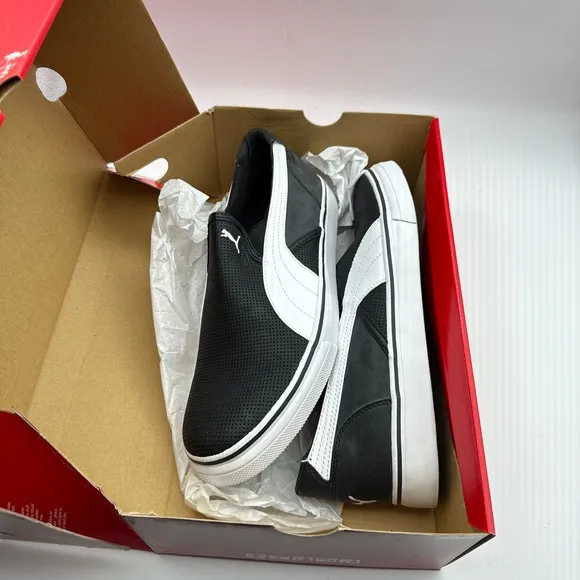 Puma Rip L Perf Mens Slip On Shoes Size 10 NIB Black