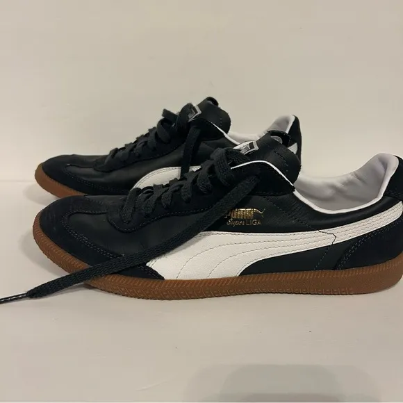 PUMA Super Liga OG Navy White Retro Men’s Fashion Sneakers - Size 10