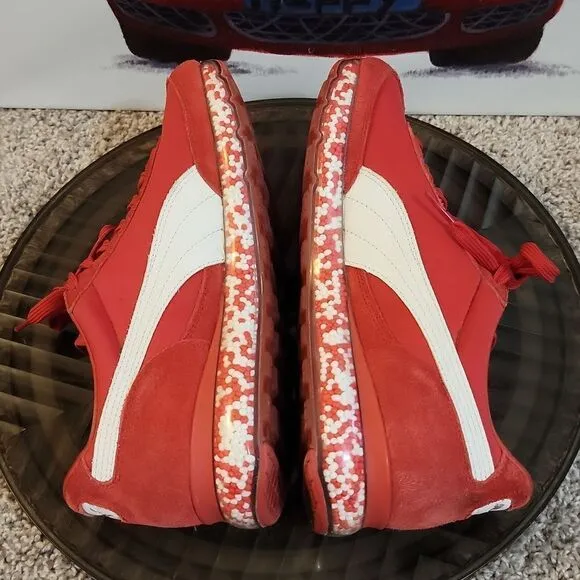 Puma Jamming Easy Rider Bubble Sole Red Suede Shoes Size 7 Youth Womens 8.5