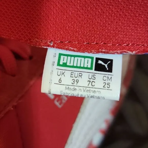 Puma Jamming Easy Rider Bubble Sole Red Suede Shoes Size 7 Youth Womens 8.5