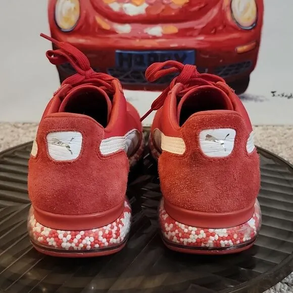 Puma Jamming Easy Rider Bubble Sole Red Suede Shoes Size 7 Youth Womens 8.5