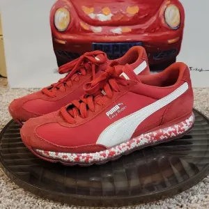 Puma Jamming Easy Rider Bubble Sole Red Suede Shoes Size 7 Youth Womens 8.5