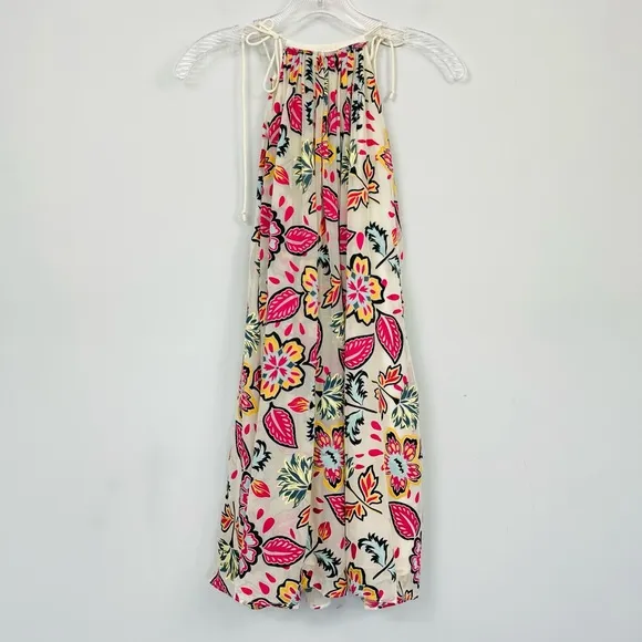 Rag &amp; Bone Bailey Mini Dress Silk Floral Self Tie Swing  Summer Tropical Hawaii
