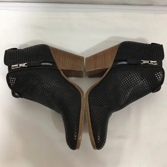 rag &amp; bone Margot Western Boots Perforated Leather Black Size 36 1/2