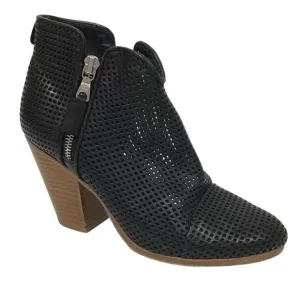rag &amp; bone Margot Western Boots Perforated Leather Black Size 36 1/2