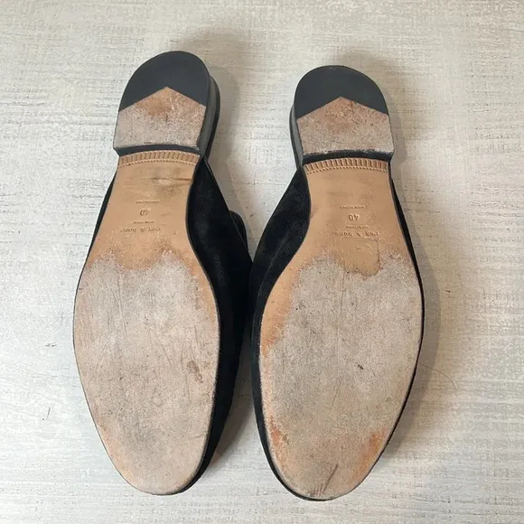 Rag and Bone Leather Loafer Mule Slides Size 40 or US Size 10 Slip On Flat Mules