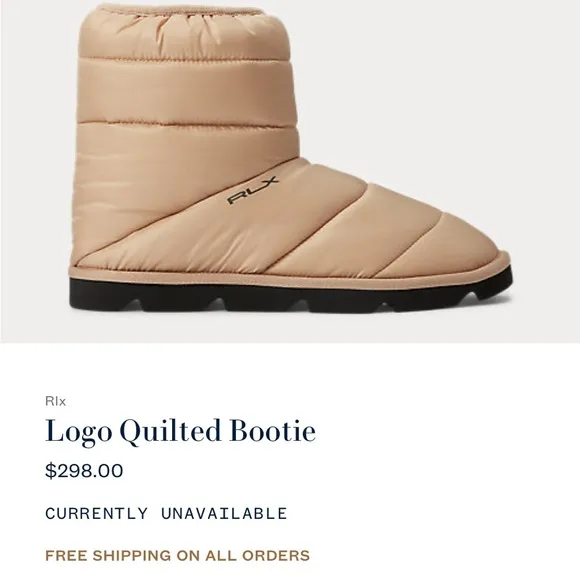 Ralph Lauren Logo Quilted Bootie