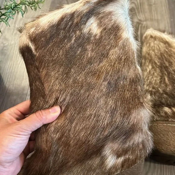 *RARE* VINTAGE 1960/70’S REAL FUR SNOW BOOTS FROM GERMAN CMPNY SCHAPURO SIZE 6.5