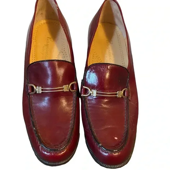 Rasprini Womens Vintage Leather Loafer Shoes