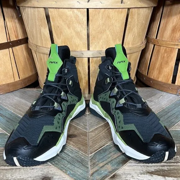 RAX Jungle Wolf Black Green Mesh Ventilated Waterproof Hiking Boots Mens Size 11