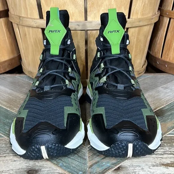 RAX Jungle Wolf Black Green Mesh Ventilated Waterproof Hiking Boots Mens Size 11