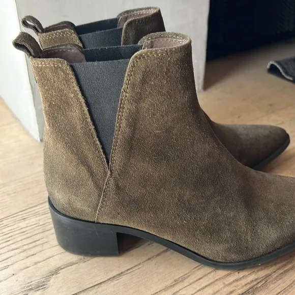 REBELS Green Suede Leather Chelsea Ankle Boots EU 37 / US 6.5 $168