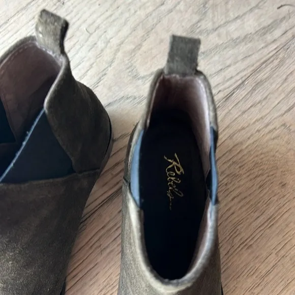 REBELS Green Suede Leather Chelsea Ankle Boots EU 37 / US 6.5 $168