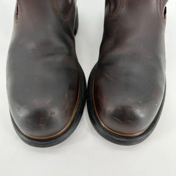Red Wing Shoes Pull On Steel Toe Brown Leather Work Performance 9.5 Boots